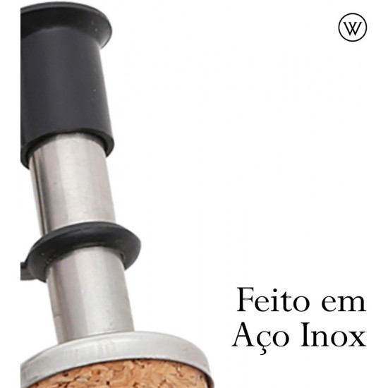 Jogo 2 Bicos Dosadores De Aço Inox com Cortiça